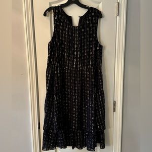 J. Crew Gold & Navy Dress